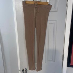 Fashion Nova, beige, ribbed joggers, size medium